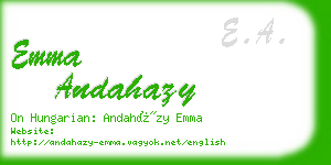 emma andahazy business card